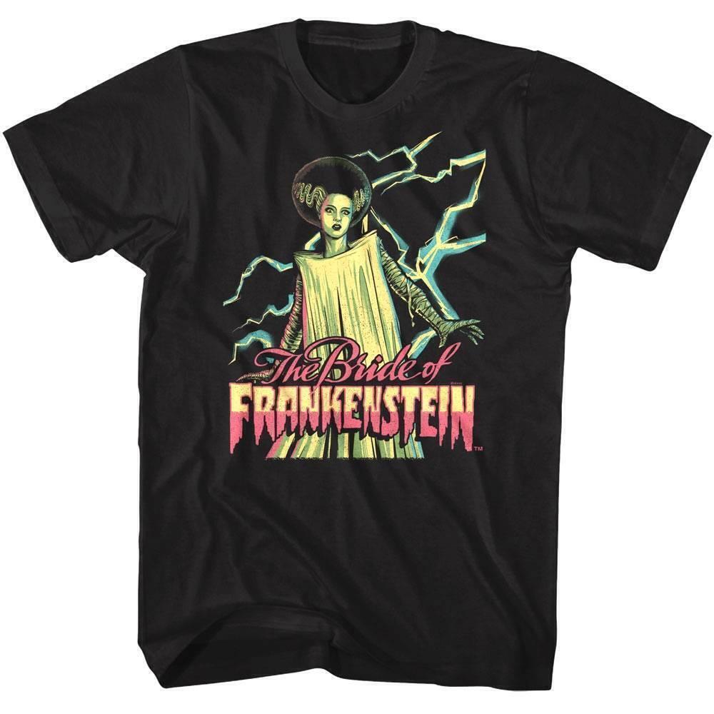 Bride Of Frankenstein Lightning Bolts Horror Gothic Retro Unisex T-Shirt